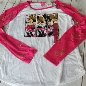 Girls minnie mouse long sleeve tee. New sz xl